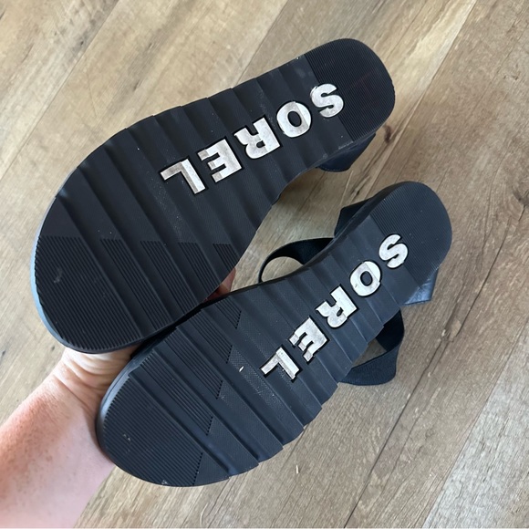 Sorel Ella Black Sandals - Picture 4 of 9